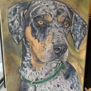Hand-Painted Dog Portrait Canvas